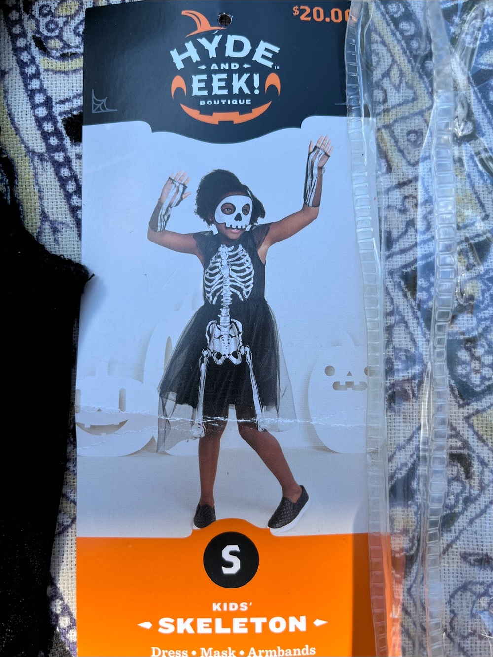 Target Kids Halloween Skeleton Dress Costume in Black and White